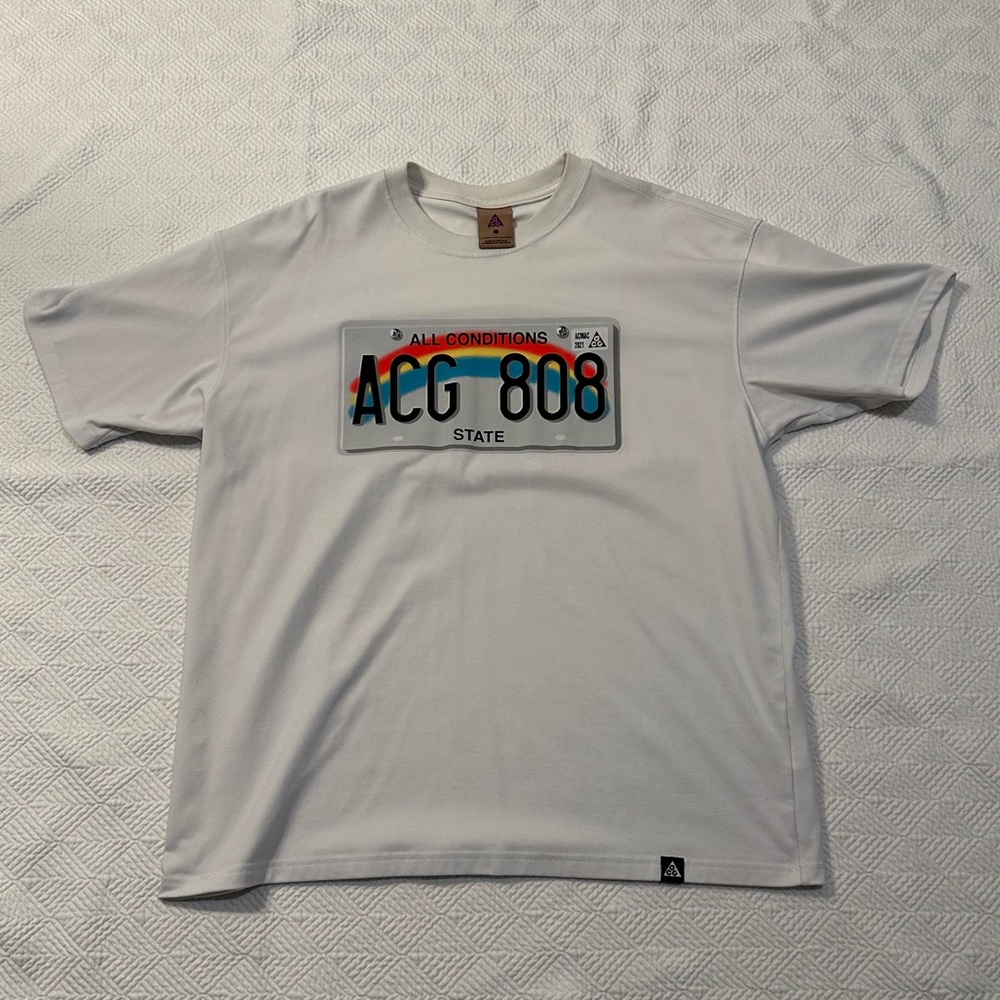 White Nike ACG License Plate Shirt